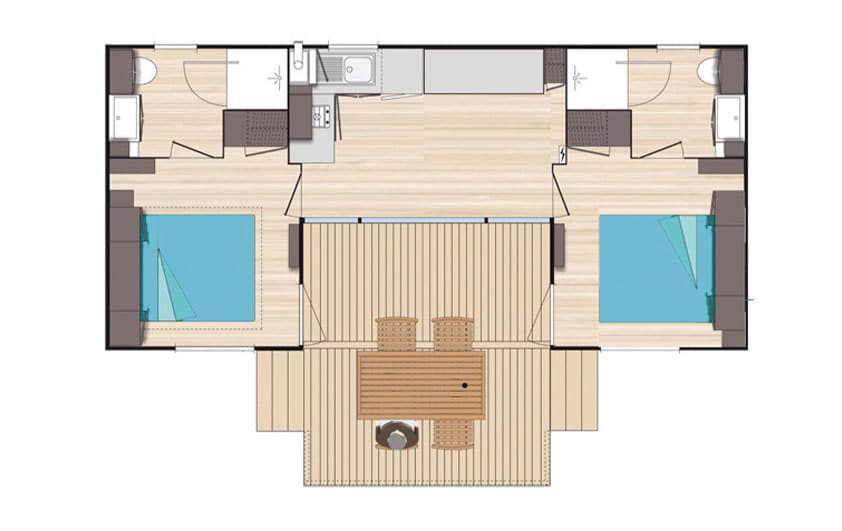 Plan du Mobil home Castel