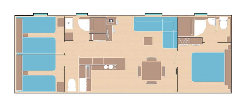 Plan du mobil home Premium