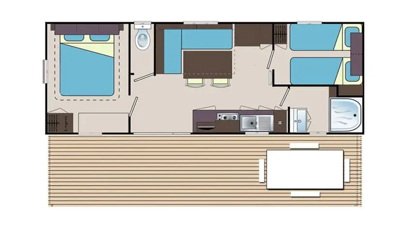 Plan du mobil home Riviera