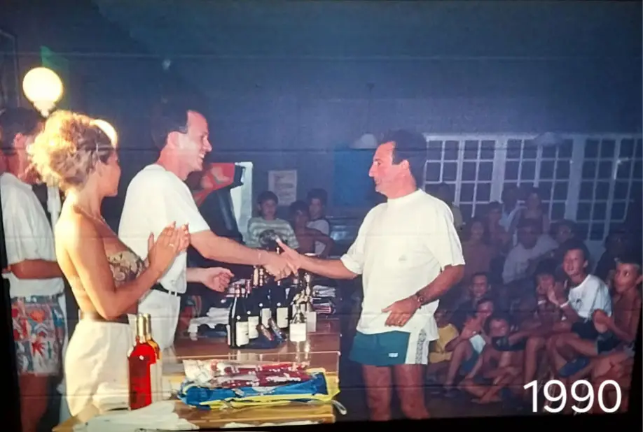 Prize-giving evening at the campsite in 1990 – Esterel Caravaning