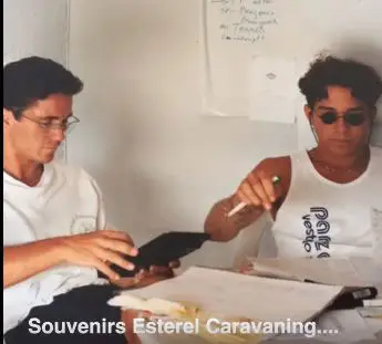 Alban and Benoît Eraclas, entertainers at Esterel Caravaning in 1998